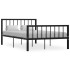 Estructura de cama de metal negro 120x200