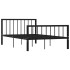 Estructura de cama de metal negro 120x200