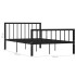 Estructura de cama de metal negro 120x200