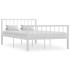 Estructura de cama de metal blanco 120x200