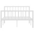 Estructura de cama de metal blanco 120x200