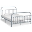 Estructura de cama de metal gris 140x200 cm