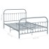 Estructura de cama de metal gris 140x200