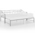 Estructura de sofá cama extraíble de metal gris 90x200