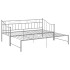 Estructura de sofá cama extraíble de metal gris 90x200