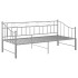 Estructura de sofá cama extraíble de metal gris 90x200