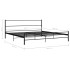 Estructura de cama de metal negro 180x200