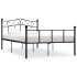 Estructura de cama de metal negro 140x200