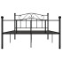 Estructura de cama de metal negro 140x200