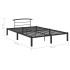 Estructura de cama de metal negro 160x200