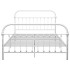 Estructura de cama de metal blanco 120x200