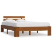 Estructura de cama madera maciza pino marrón miel 140x200 cm