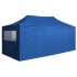 Carpa plegable profesional con 4 paredes acero azul 3x6