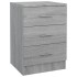 Mesitas de noche 2 uds madera gris Sonoma 38x35x56