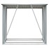 Casetilla leña acero galvanizado gris antracita 163x83x154