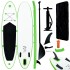 Juego de tabla de paddle surf hinchable verde y