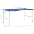 Mesa de ping pong con red azul 152x76x66