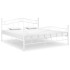 Estructura de cama de metal blanco 140x200