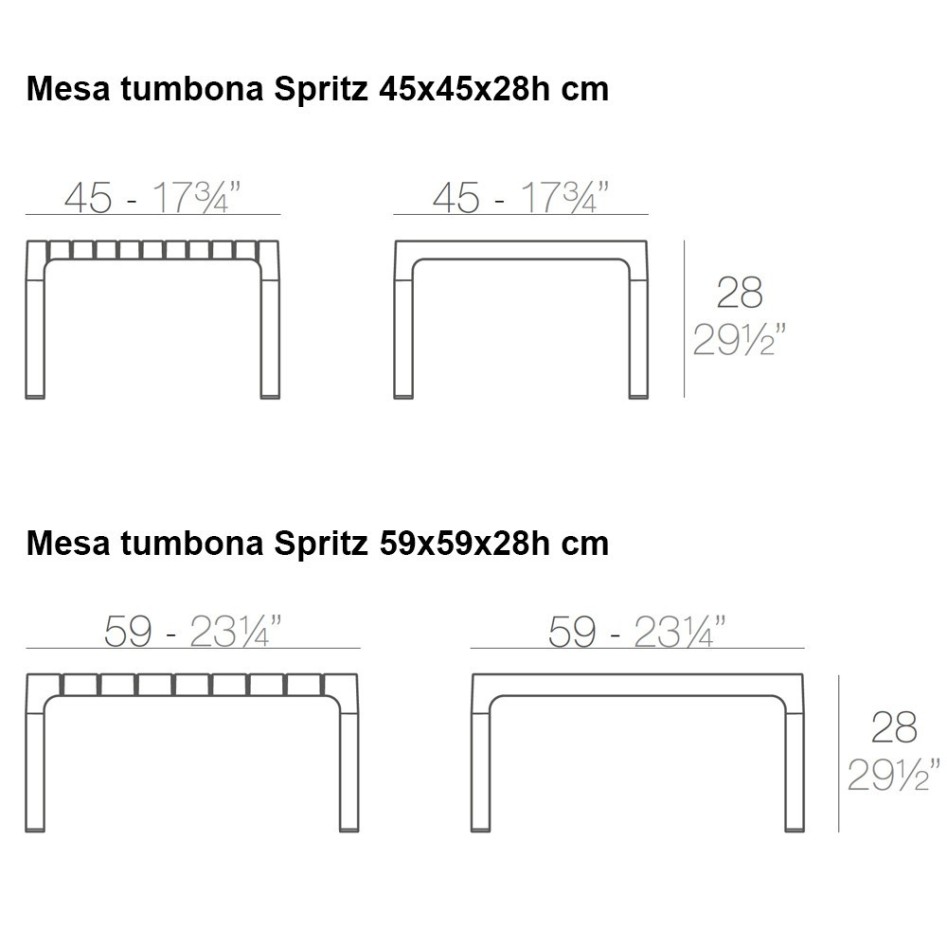 Mesa Tumbona Spritz (59x59x28cm)