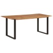 Mesa de comedor de madera maciza de acacia 180x90x76 cm