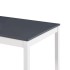 Mesa de comedor de madera de pino blanco y gris 180x90x73