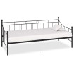 Estructura de cama de metal negro 90x200 cm