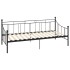 Estructura de cama de metal negro 90x200