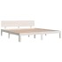 Estructura de cama madera maciza blanco Supe King 180x200