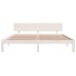 Estructura de cama madera maciza blanco Supe King 180x200