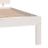 Estructura de cama madera maciza blanco Supe King 180x200