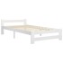 Estructura de cama de madera maciza de pino blanco 100x200