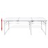 Mesa de camping plegable ajustable con 6 taburetes 180x60