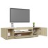 Mueble de TV con luces LED roble Sonoma 160x35x40