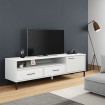 Mueble de TV con patas de metal OSLO madera maciza pino blanco