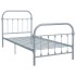 Estructura de cama de metal gris 100x200