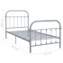 Estructura de cama de metal gris 100x200