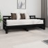 Sofá cama extraíble madera maciza de pino negro 2x(90x190)