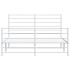 Estructura cama metal cabecero y estribo blanco 140x190