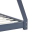 Estructura de cama infantil madera maciza pino gris 90x200