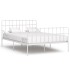 Estructura de cama con somier metal blanco 120x200