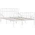 Estructura de cama con somier metal blanco 120x200