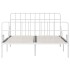 Estructura de cama con somier metal blanco 120x200