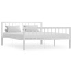 Estructura de cama de metal blanco 160x200 cm