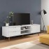 Mueble de TV MOLDE madera maciza de pino blanca 158x40x49