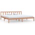 Estructura de cama madera maciza pino marrón miel 200x200