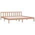 Estructura de cama madera maciza pino marrón miel 200x200