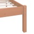 Estructura de cama madera maciza pino marrón miel 200x200