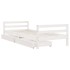 Estructura cama niños con cajones madera pino blanco 90x200