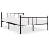 Estructura de cama de metal negro 180x200