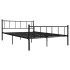 Estructura de cama de metal negro 180x200